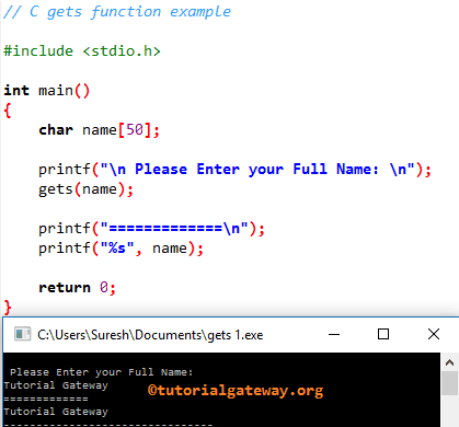 Gets_s function in c